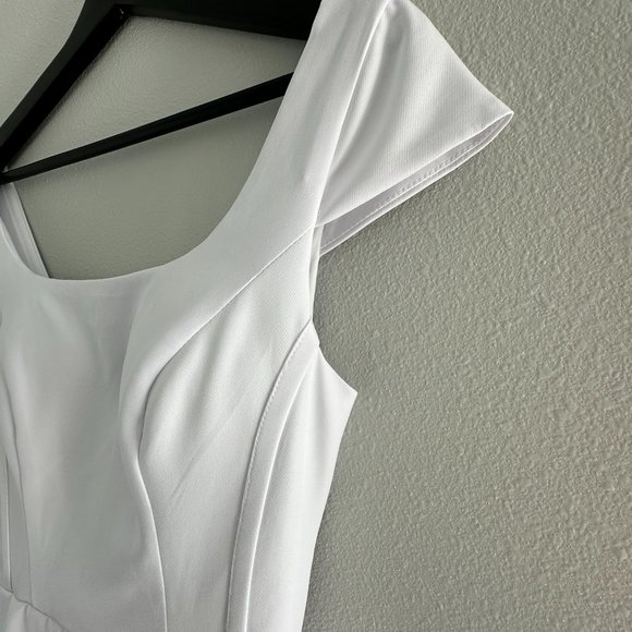 White Bridal Gown Size 0- Timeless and Elegant- Custom Made- Sheath Silhouette - Picture 8 of 9